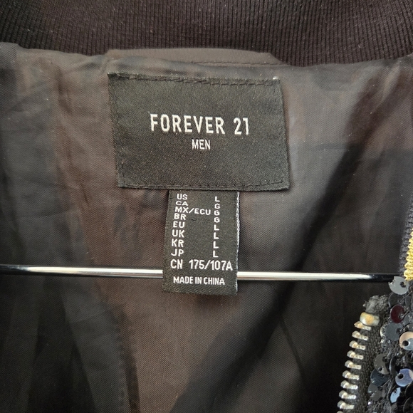 Forever21 Rare Vintage Style Unisex Sequin Boho Casual Festival Jacket Sz Large - Picture 13 of 13